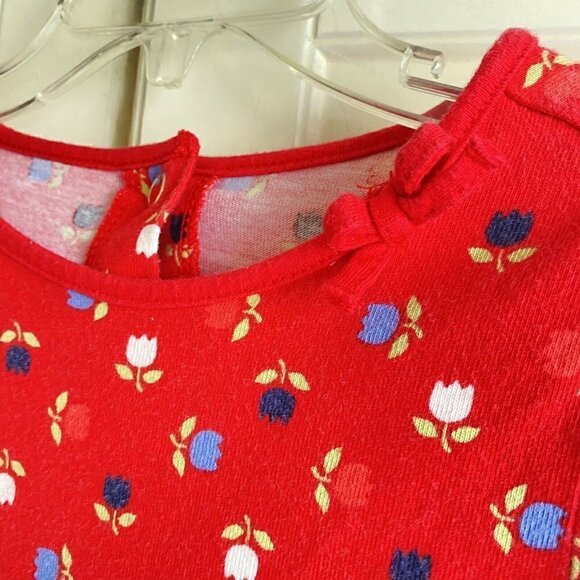 Gymboree‎ Girl’s Red Long Sleeve Tulip Cotton Dress Sz 2T - Picture 5 of 5